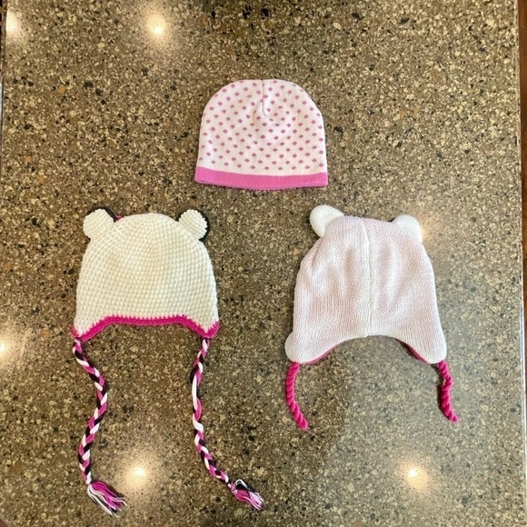 HELLO KITTY HATS. TWO HATS HAVE BRAND TAGS. ONE IS HANDMADE WITH NO TAGS. - Picture 2 of 6